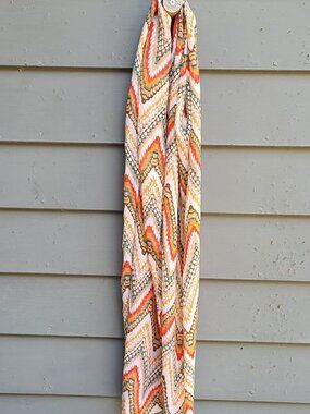 Fall Color Flame Stitch Infinity Scarf